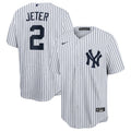 Derek Jeter New York Yankees MLB Nike Men White Replica Jersey product image 1, provided for visual reference and product