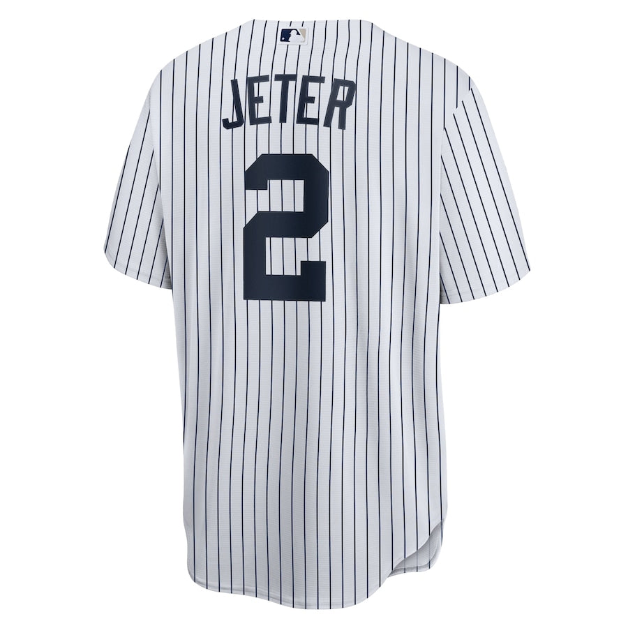 Derek Jeter New York Yankees MLB Nike Men White Replica Jersey product image 3, provided for visual reference and product