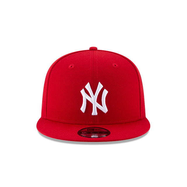 New York Yankees MLB New Era Men Red 9Fifty Basic Snapback product image 2, provided for visual reference and product detail