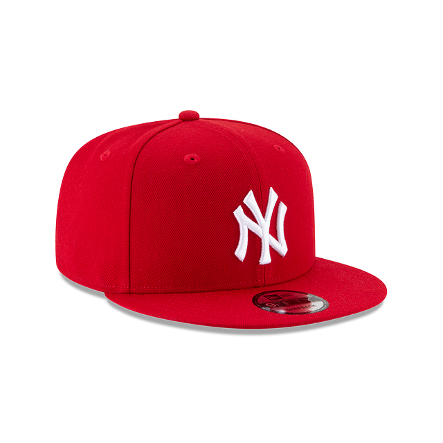 New York Yankees MLB New Era Men Red 9Fifty Basic Snapback product image 3, provided for visual reference and product detail