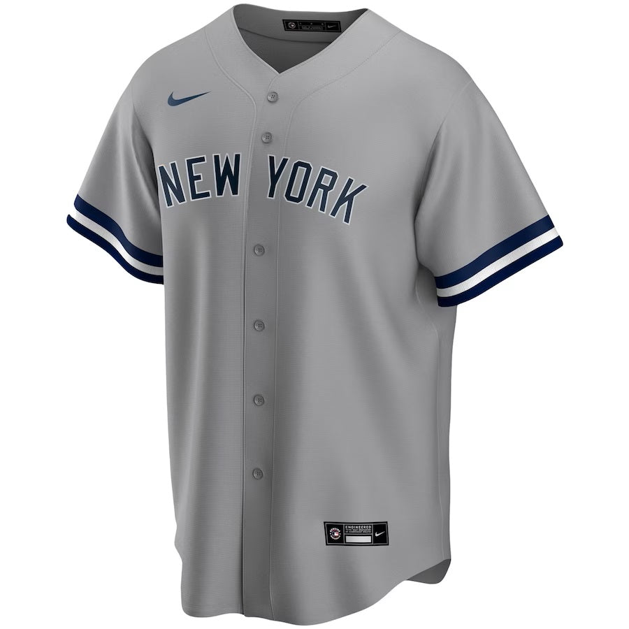 New York Yankees MLB Nike Men Dugout Grey Replica Jersey product image 1, provided for visual reference and product detail