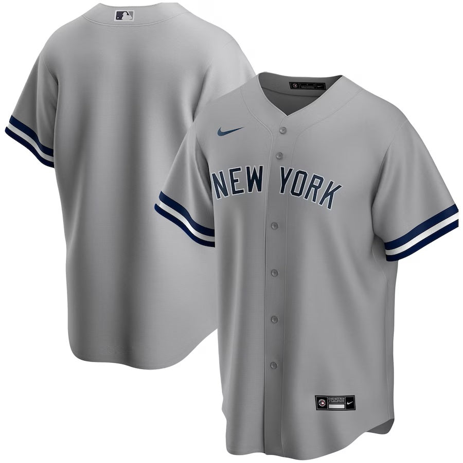New York Yankees MLB Nike Men Dugout Grey Replica Jersey product image 3, provided for visual reference and product detail
