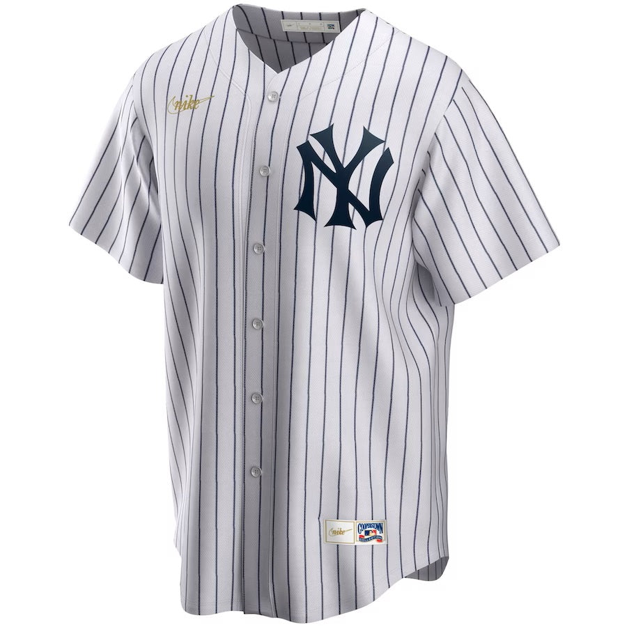 New York Yankees MLB Nike Men White 1915-18 Cooperstown Replica Jersey product image 1, provided for visual reference and