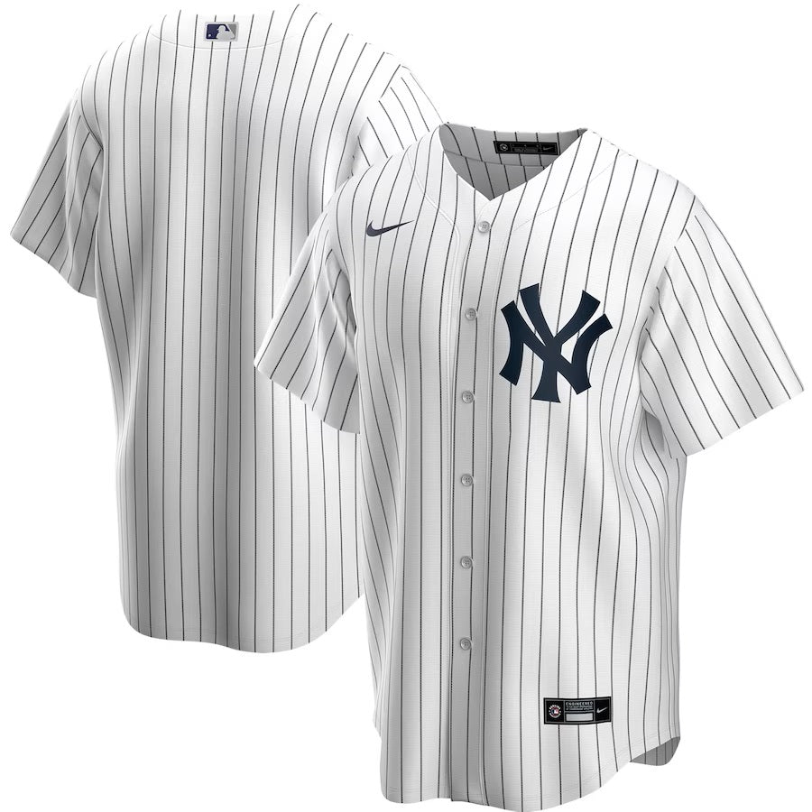 New York Yankees MLB Nike Men White Replica Jersey product image 3, provided for visual reference and product detail review