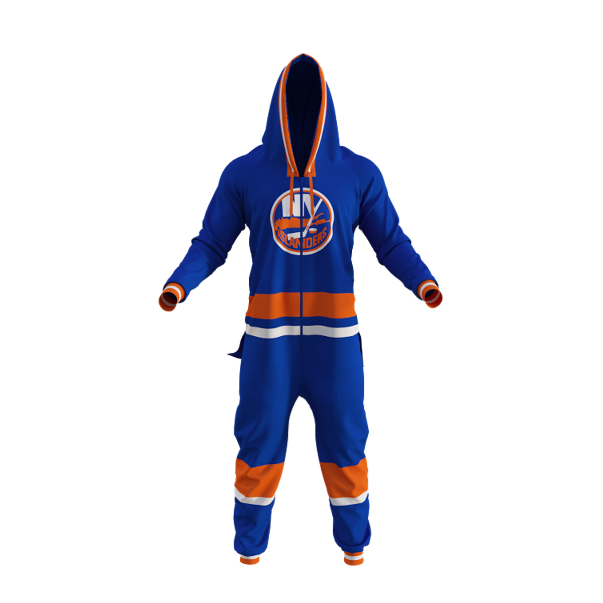 New York Islanders NHL Hockey Sockey Men Royal Blue Team Uniform Onesie product image 1, provided for visual reference and