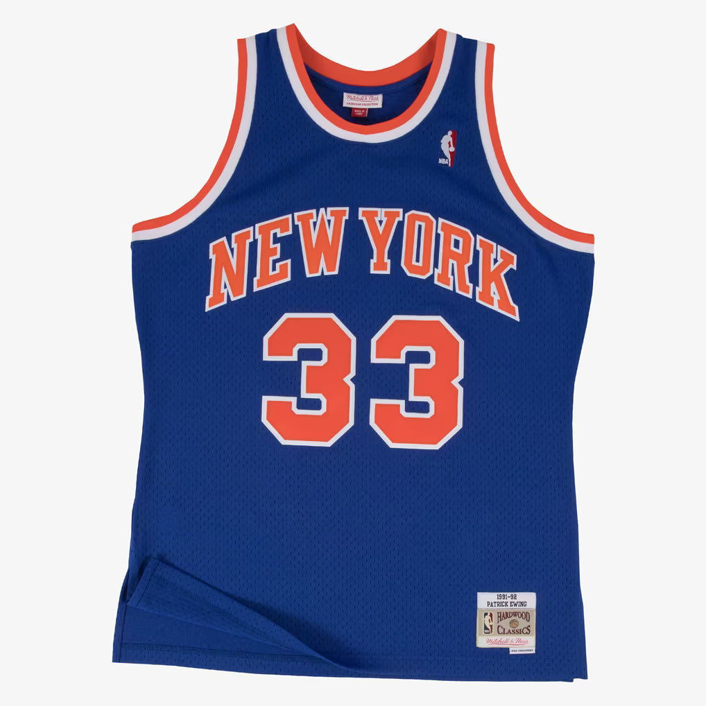 Patrick Ewing New York Knicks NBA Mitchell & Ness Men Royal Blue 1991-92 Hardwood Classics Swingman Jersey product image 1,
