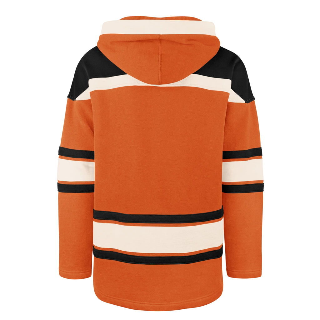 Philadelphia Flyers NHL 47 Brand Men Orange Heavyweight Lacer Hoodie product image 2, provided for visual reference and