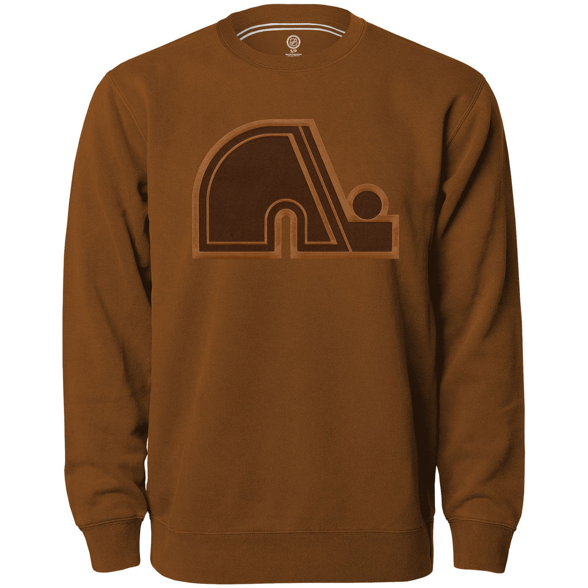 Quebec Nordiques NHL Bulletin Men Dune Twill Tonal Logo Express Crew Sweater product image 1, provided for visual reference