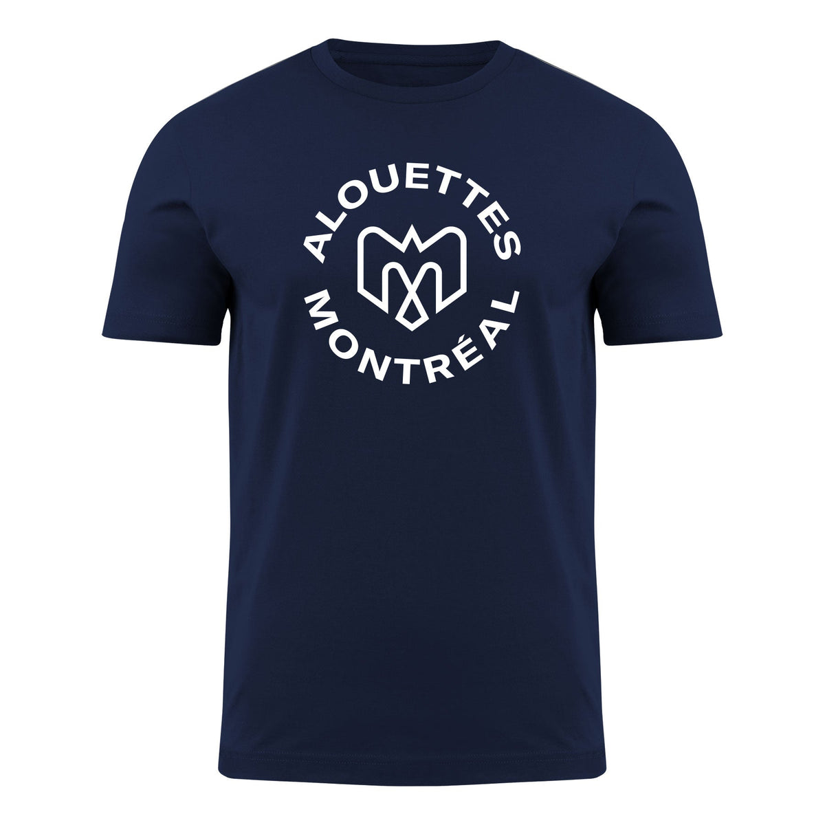 Montreal Alouettes CFL Bulletin Men Navy Basic Logo T-Shirt product image 1, provided for visual reference and product