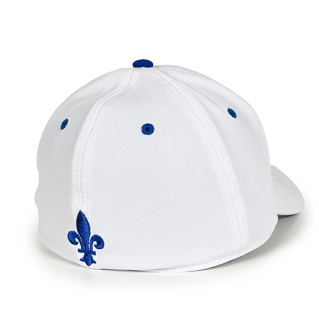 Quebec Nordiques NHL American Needle Men White Vintage E-Boss Stretch Fit Hat product image 2, provided for visual reference