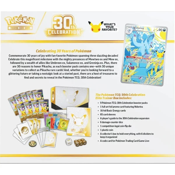 Pokémon TCG 30th Celebration Elite Trainer Box product image 4, provided for visual reference and product detail review