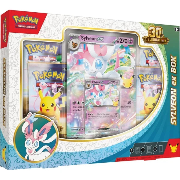 Pokémon TCG 30th Celebration Ex Collection Box Greninja ex or Sylveon ex product image 3, provided for visual reference and