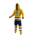 Nashville Predators NHL Hockey Sockey Men Yellow Team Uniform Onesie product image 1, provided for visual reference and