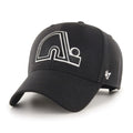 Quebec Nordiques NHL 47 Brand Men Black/White MVP Adjustable Hat product image 1, provided for visual reference and product