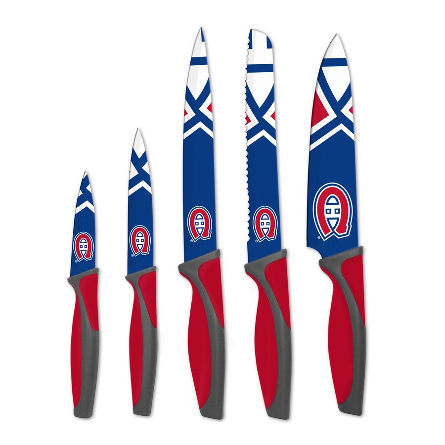 Montreal Canadiens NHL TSV 5 Piece Kitchen Knife Set product image 1, provided for visual reference and product detail review