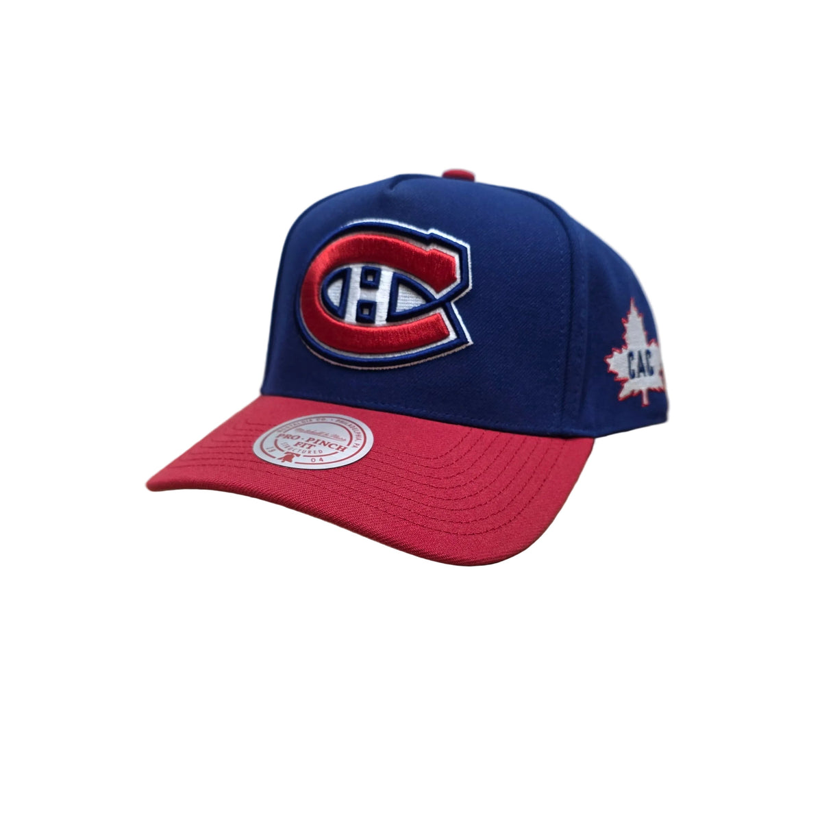 Montreal Canadiens NHL Mitchell & Ness Men Royal Blue/Red Legendary A-Frame Snapback Hat product image 1, provided for