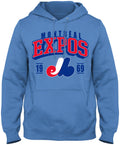 Montreal Expos MLB Bulletin Men Light Blue Crandelle Hoodie product image 1, provided for visual reference and product