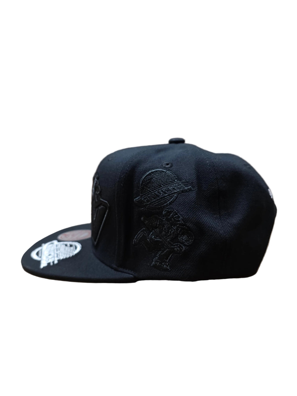 Vancouver Canucks NHL Mitchell & Ness Men Black Blacked Out Snapback Hat product image 5, provided for visual reference and