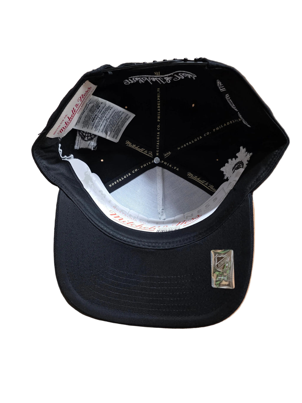 Montreal Canadiens Mitchell & Ness Men Black Moonlight Pro Pinch Fit A-Frame Snapback Hat product image 7, provided for