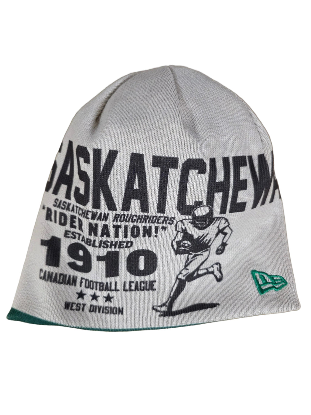 Saskatchewan Rough Riders CFL New Era Men Green 2026 Turf Traditions Beanie Hat product image 3, provided for visual
