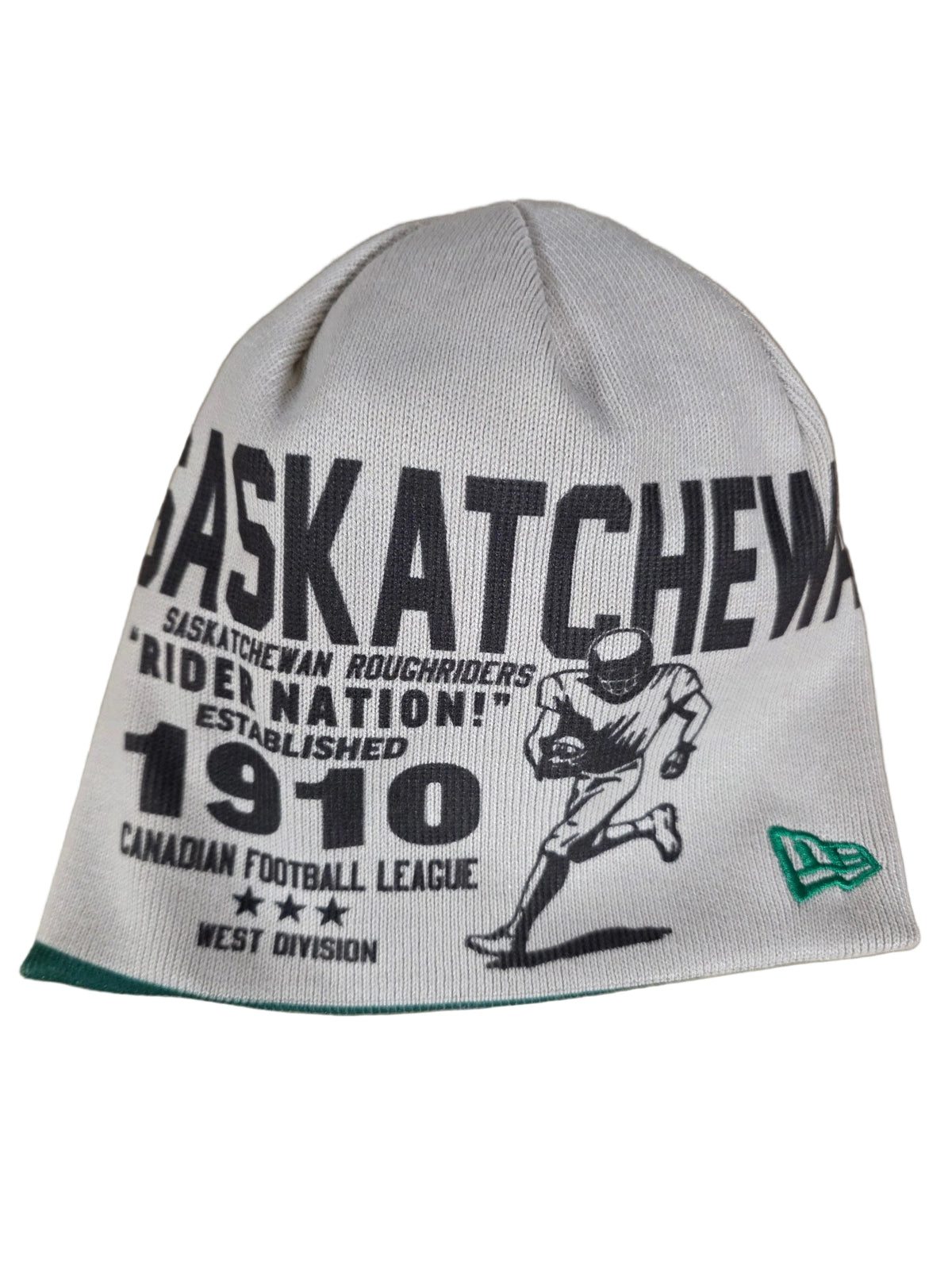 Saskatchewan Rough Riders CFL New Era Men Green 2026 Turf Traditions Beanie Hat product image 3, provided for visual