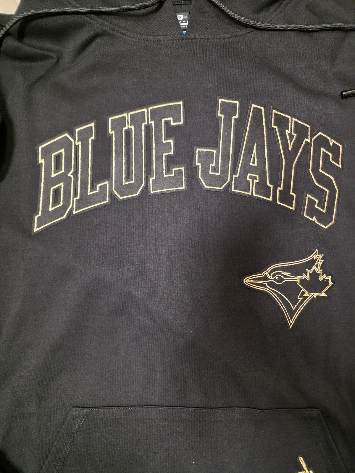 Toronto Blue Jays MLB Pro Standard Men Black Gold Classic Pullover Hoodie product image 3, provided for visual reference and