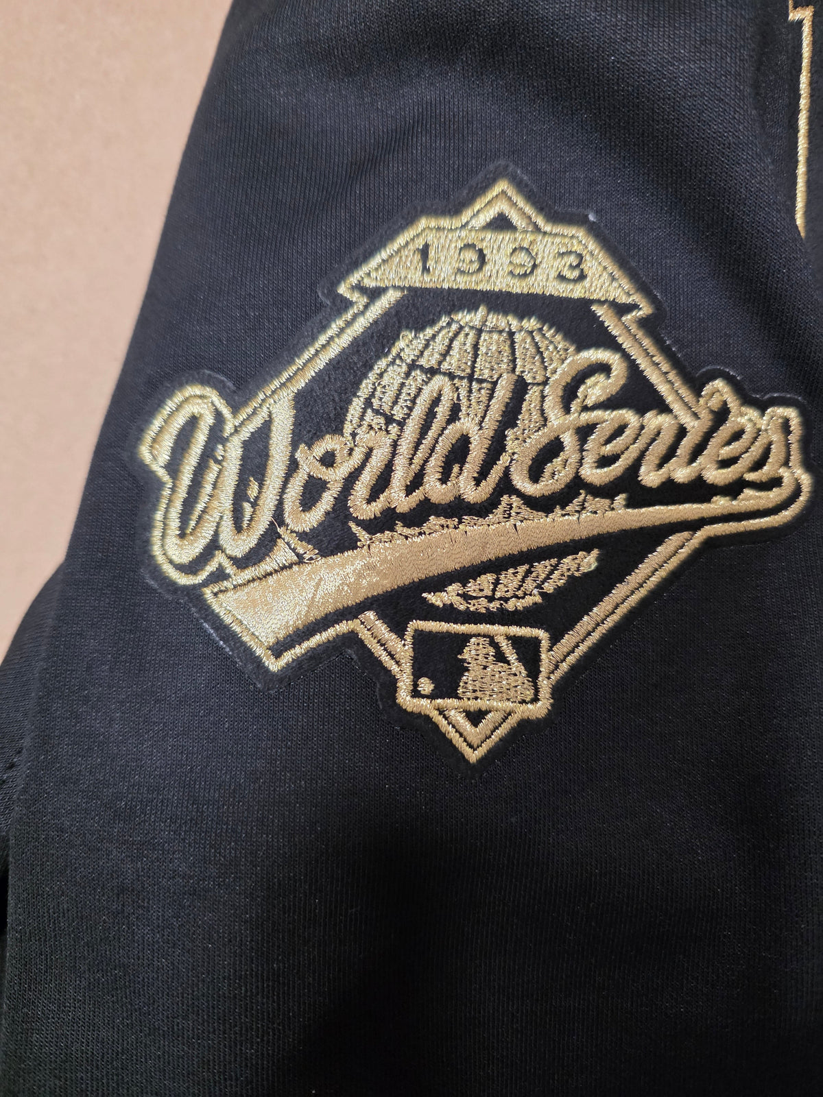Toronto Blue Jays MLB Pro Standard Men Black Gold Classic Pullover Hoodie product image 4, provided for visual reference and
