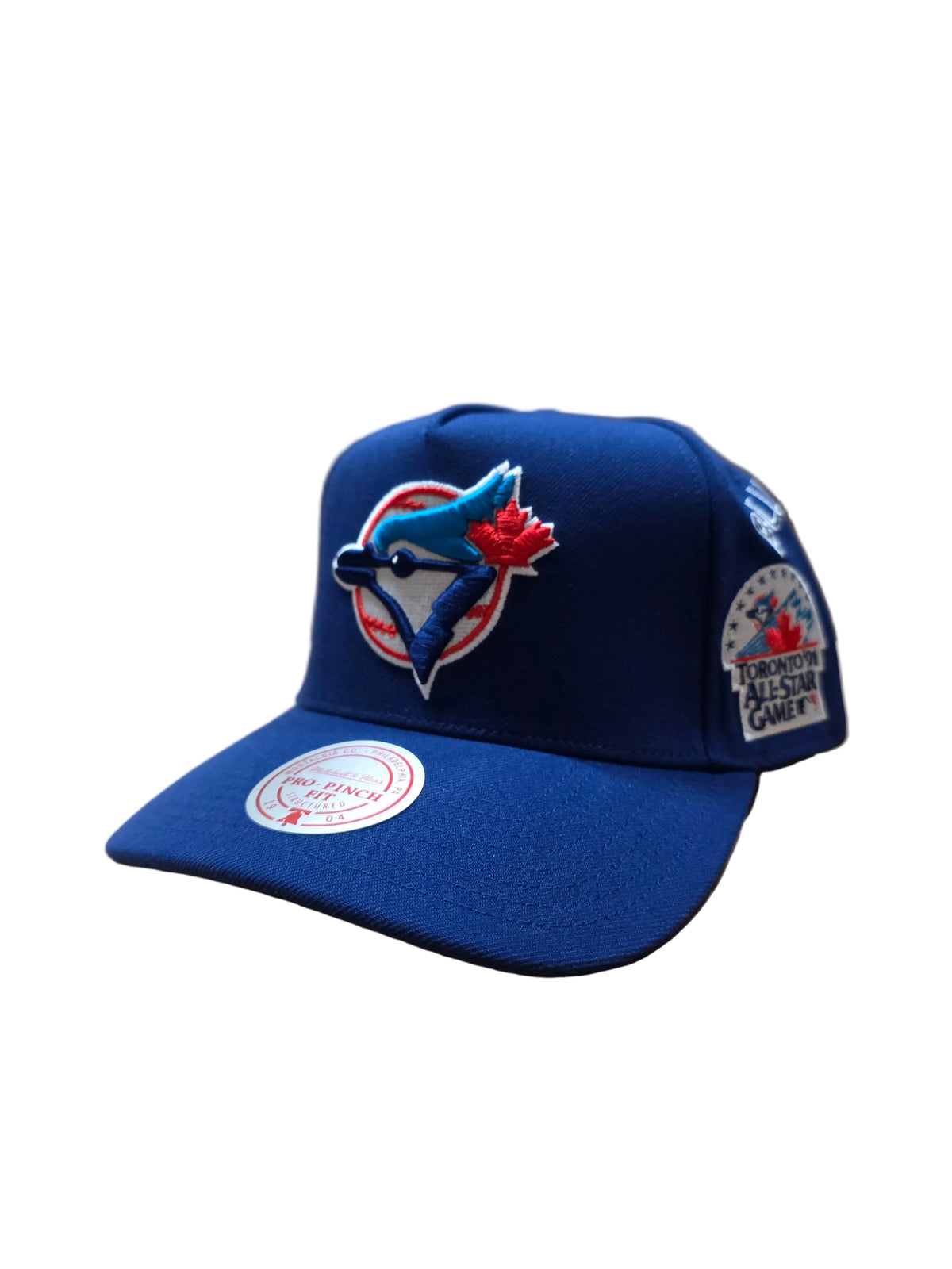Toronto Blue Jays MLB Mitchell & Ness Men Royal Historical Pro Pinch Fit Snapback Hat product image 1, provided for visual
