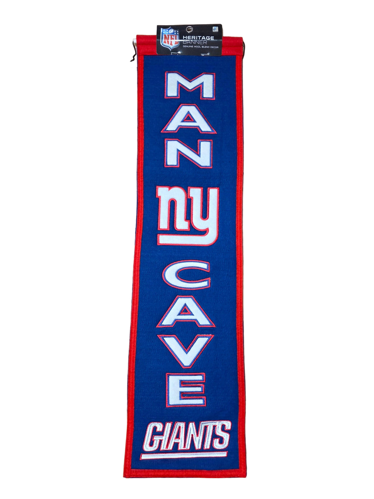 New York Giants NFL Winning Streak Blue 8"x32" Premium Man Cave Heritage Banner product image 1, provided for visual