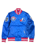Montreal Expos MLB Pro Standard Men Royal Day One Rib Satin Jacket product image 1, provided for visual reference and