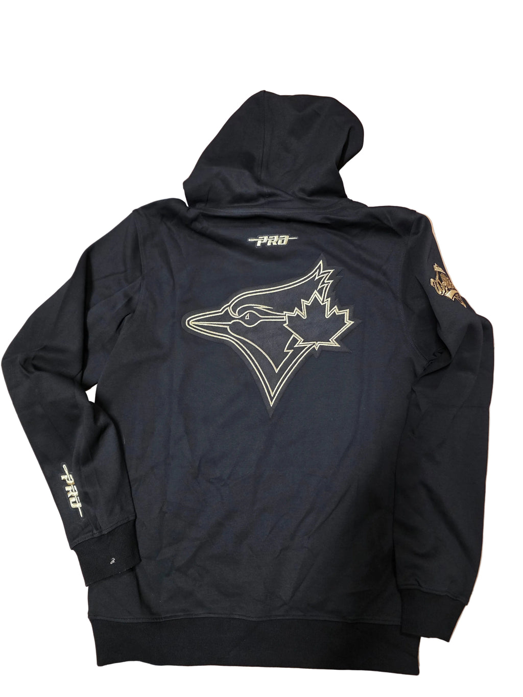 Toronto Blue Jays MLB Pro Standard Men Black Gold Classic Pullover Hoodie product image 2, provided for visual reference and