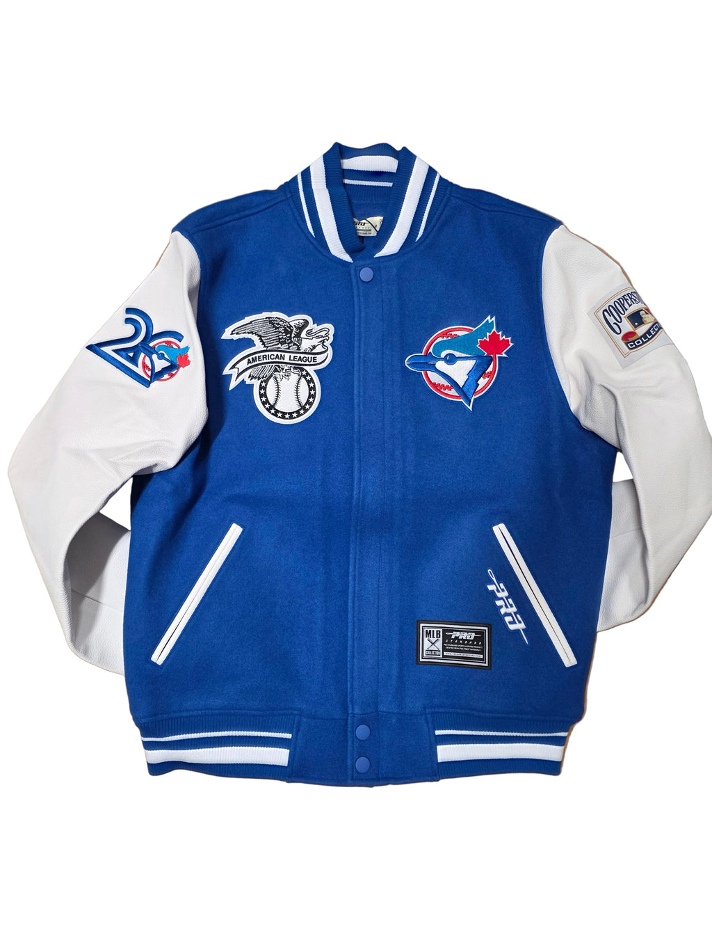 Toronto Blue Jays MLB Pro Standard Men Royal Blue/White Day One Rib Wool Varsity Jacket product image 1, provided for visual