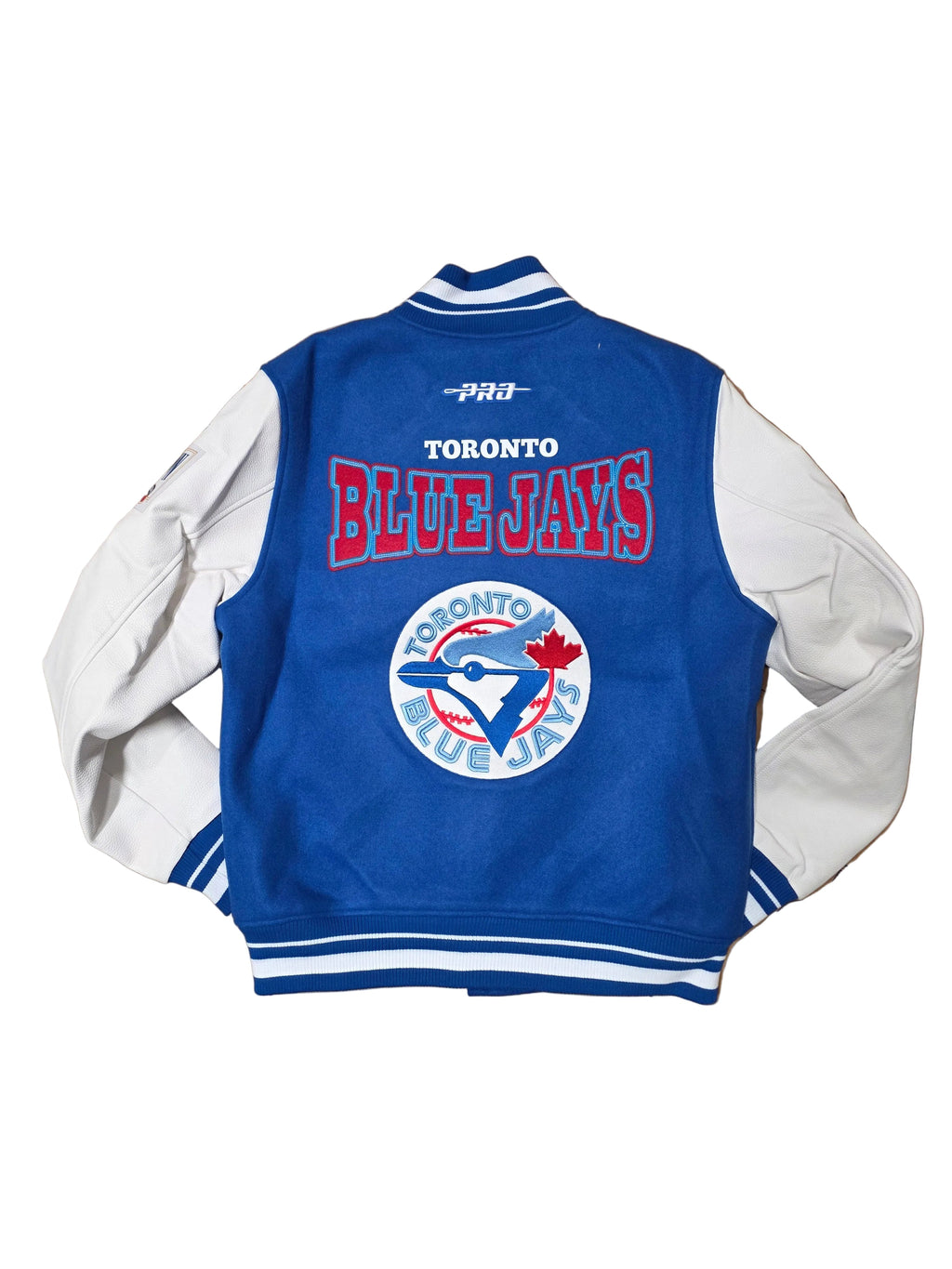 Toronto Blue Jays MLB Pro Standard Men Royal Blue/White Day One Rib Wool Varsity Jacket product image 2, provided for visual