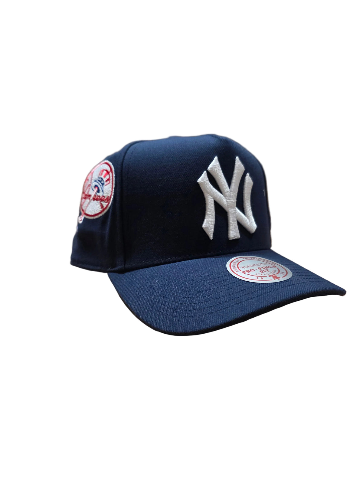 New York Yankees MLB Mitchell & Ness Men Navy Historical Pro Pinch Fit Snapback Hat product image 2, provided for visual