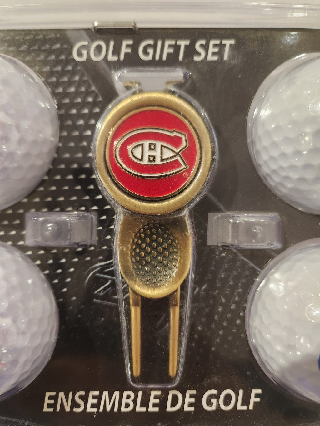 Montreal Canadiens NHL 4 Ball & Divot Tool Gift Set product image 2, provided for visual reference and product detail review