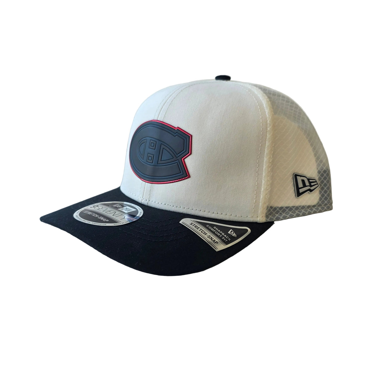 Montreal Canadiens NHL New Era Men Chalk White 9Seventy Tonal Camo Trucker Snapback product image 2, provided for visual