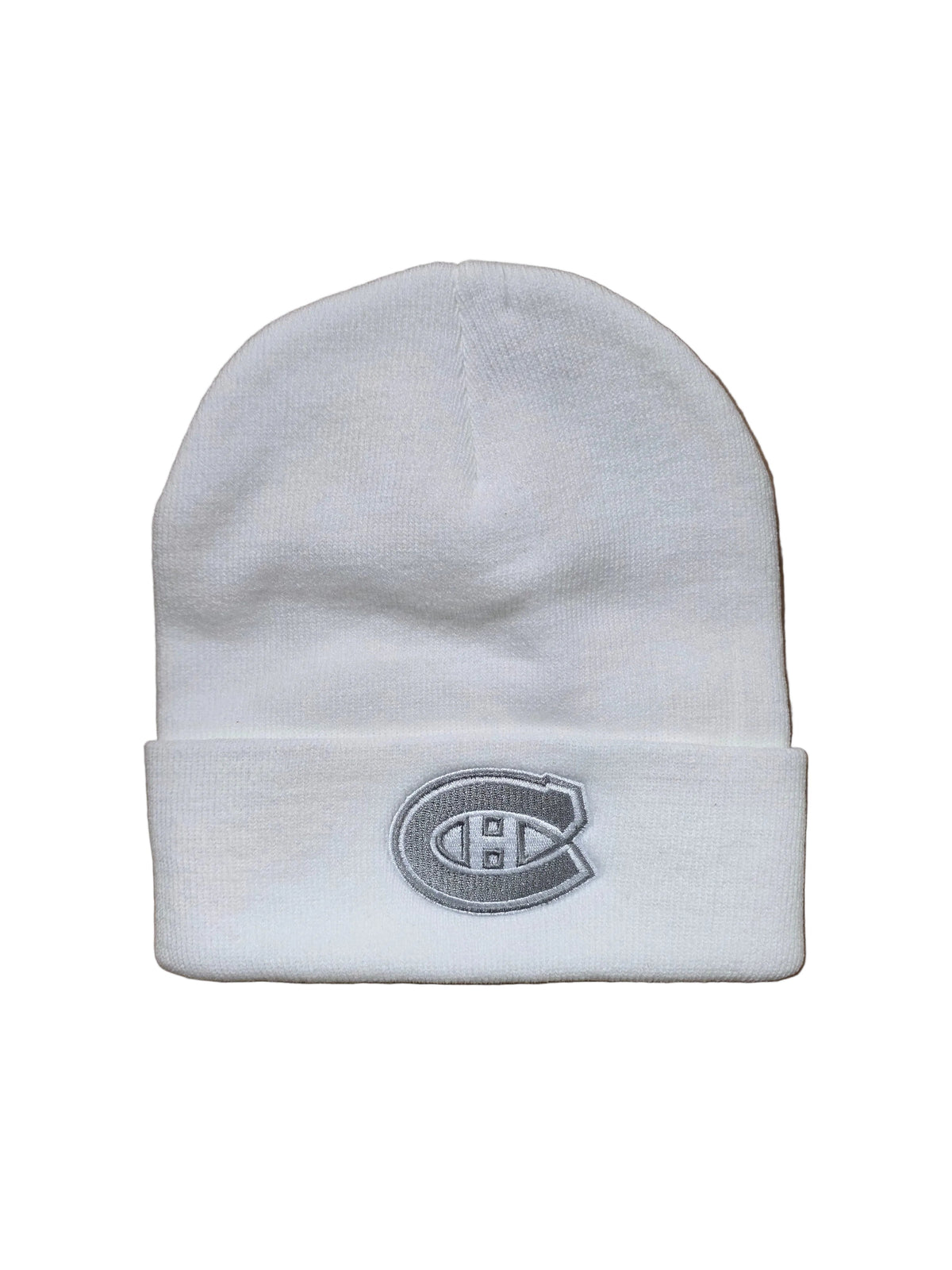 Montreal Canadiens NHL American Needle Men White/Silver Cuffed Knit Beanie product image 1, provided for visual reference