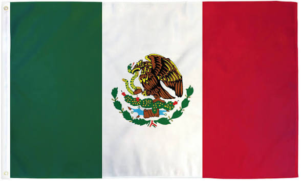 Mexico 3'x5' Country Wall Flag product image 1, provided for visual reference and product detail review
