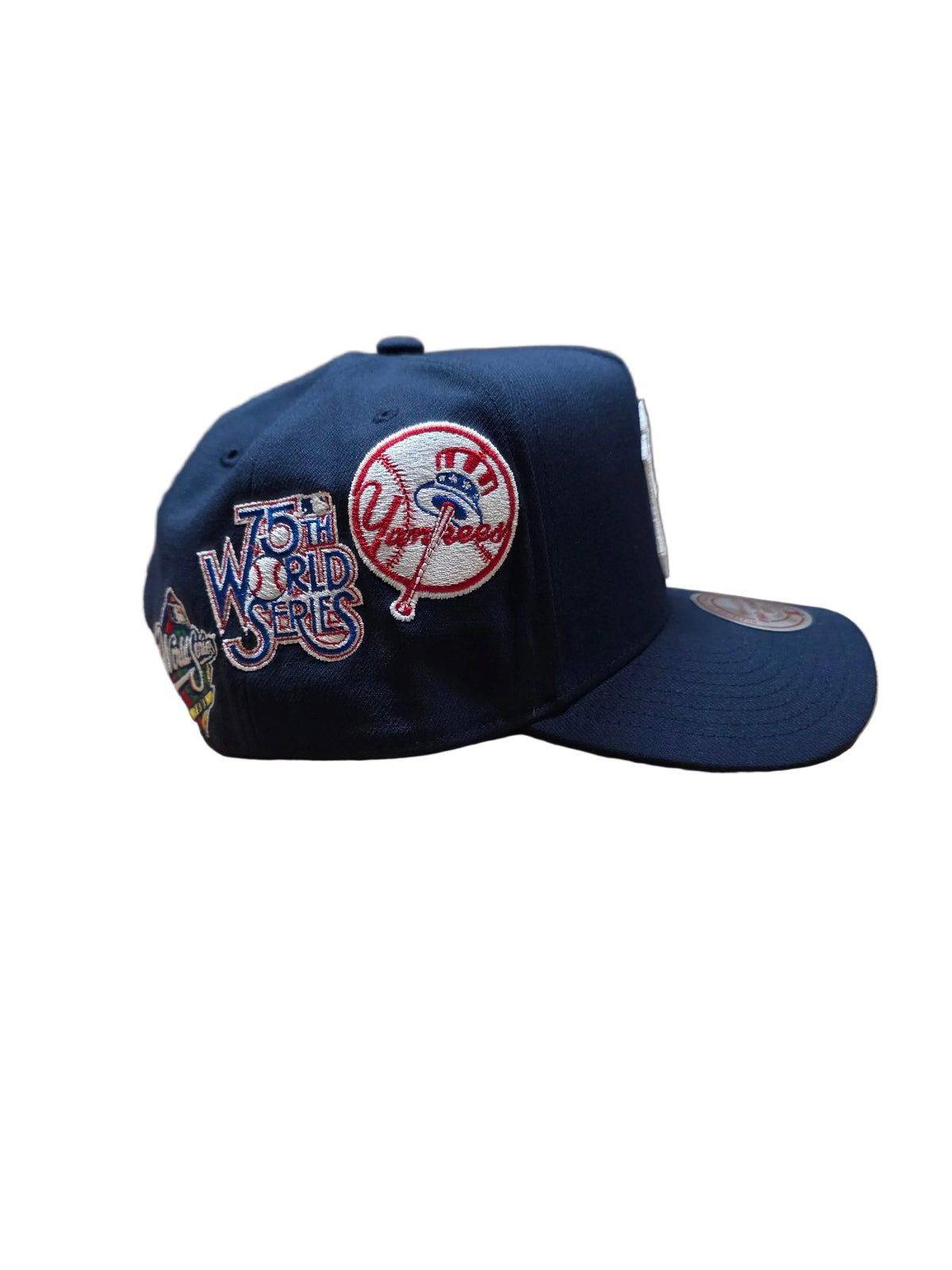 New York Yankees MLB Mitchell & Ness Men Navy Historical Pro Pinch Fit Snapback Hat product image 5, provided for visual