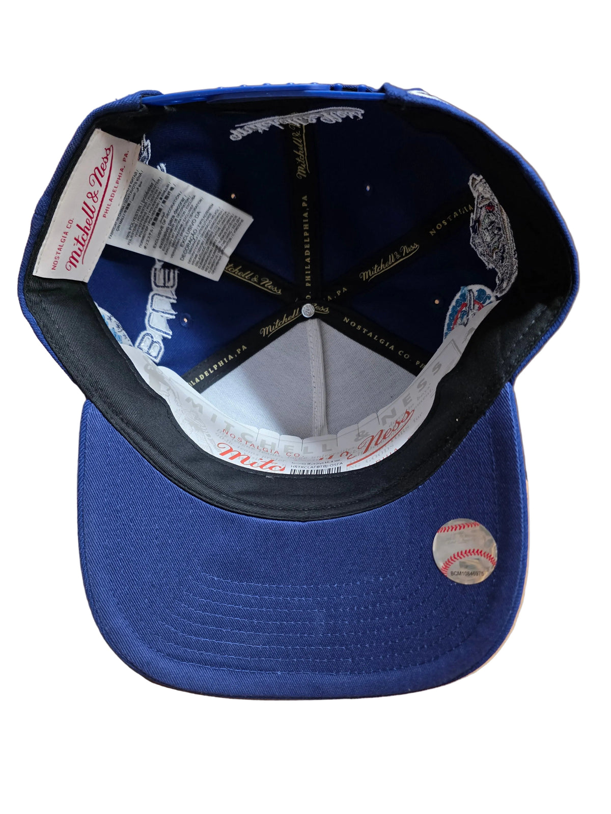 Toronto Blue Jays MLB Mitchell & Ness Men Royal Historical Pro Pinch Fit Snapback Hat product image 6, provided for visual