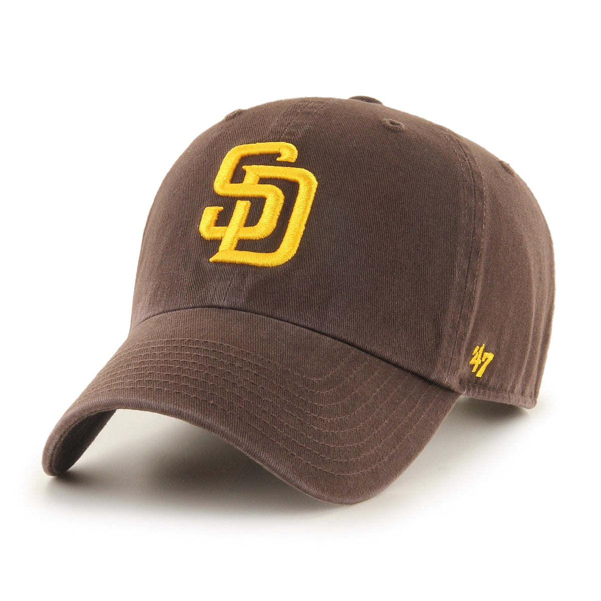 San Diego Padres MLB 47 Brand Men Brown Clean Up Adjustable Hat product image 1, provided for visual reference and product