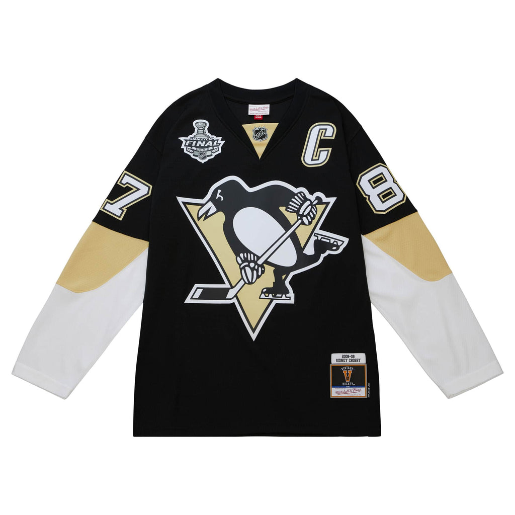 Sidney Crosby Pittsburgh Penguins NHL Mitchell & Ness Men Black 2008 Blue Line Authentic Jersey product image 2, provided