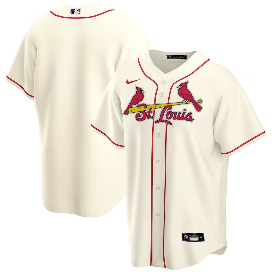 St. Louis Cardinals MLB Nike Men Cream Cooperstown Replica Jersey product image 3, provided for visual reference and product