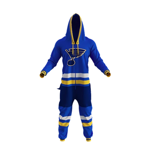 St. Louis Blues NHL Hockey Sockey Men Royal Blue Team Uniform Onesie product image 1, provided for visual reference and