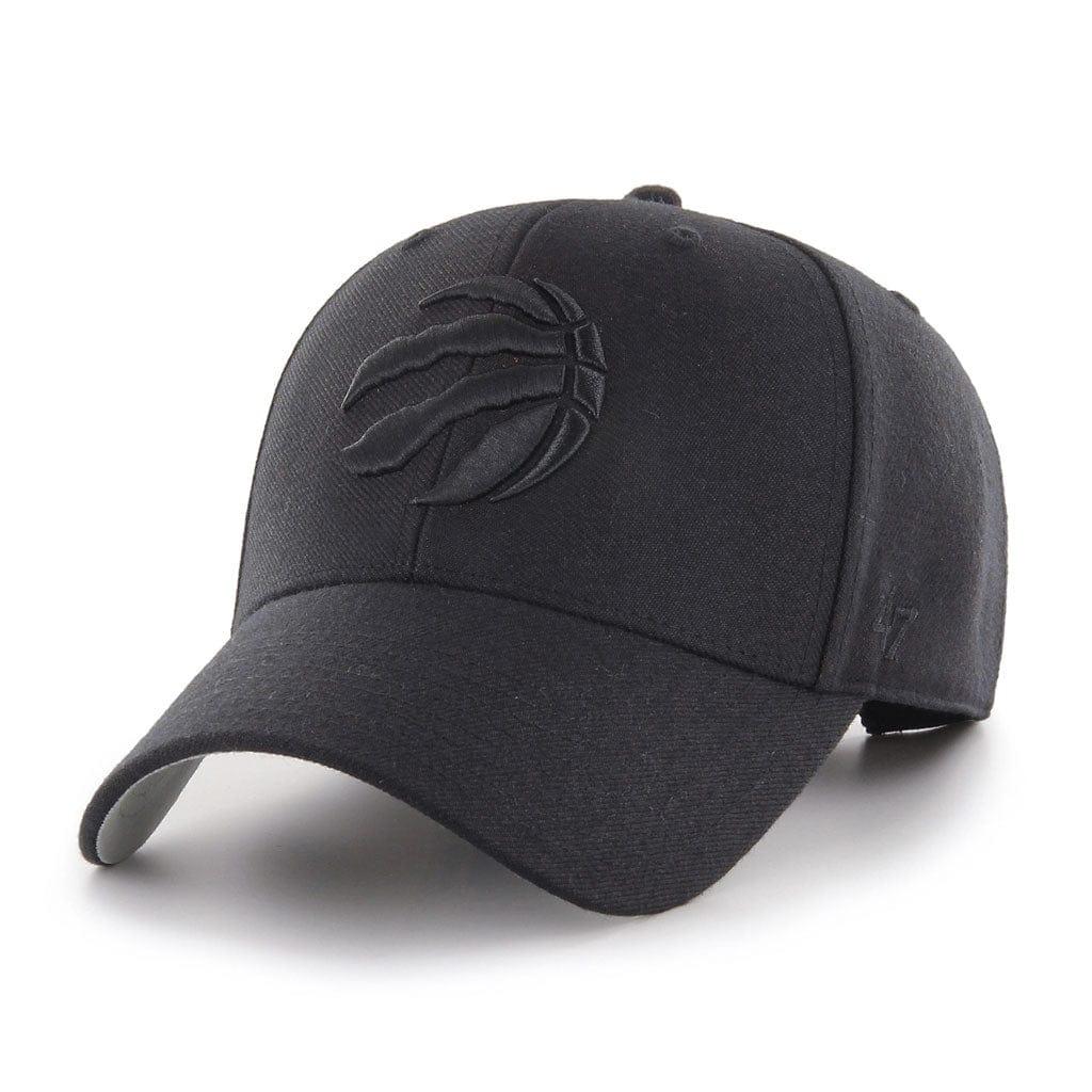 Toronto Raptors NBA 47 Brand Men Black on Black MVP Adjustable Hat product image 1, provided for visual reference and