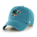 San Jose Sharks NHL 47 Brand Men Teal Clean Up Adjustable Hat product image 1, provided for visual reference and product