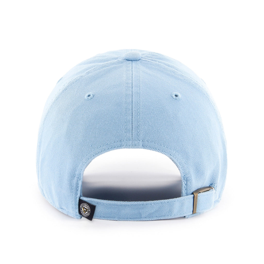 Pittsburgh Penguins NHL 47 Brand Men Light Blue Vintage Clean Up Adjustable Hat product image 2, provided for visual