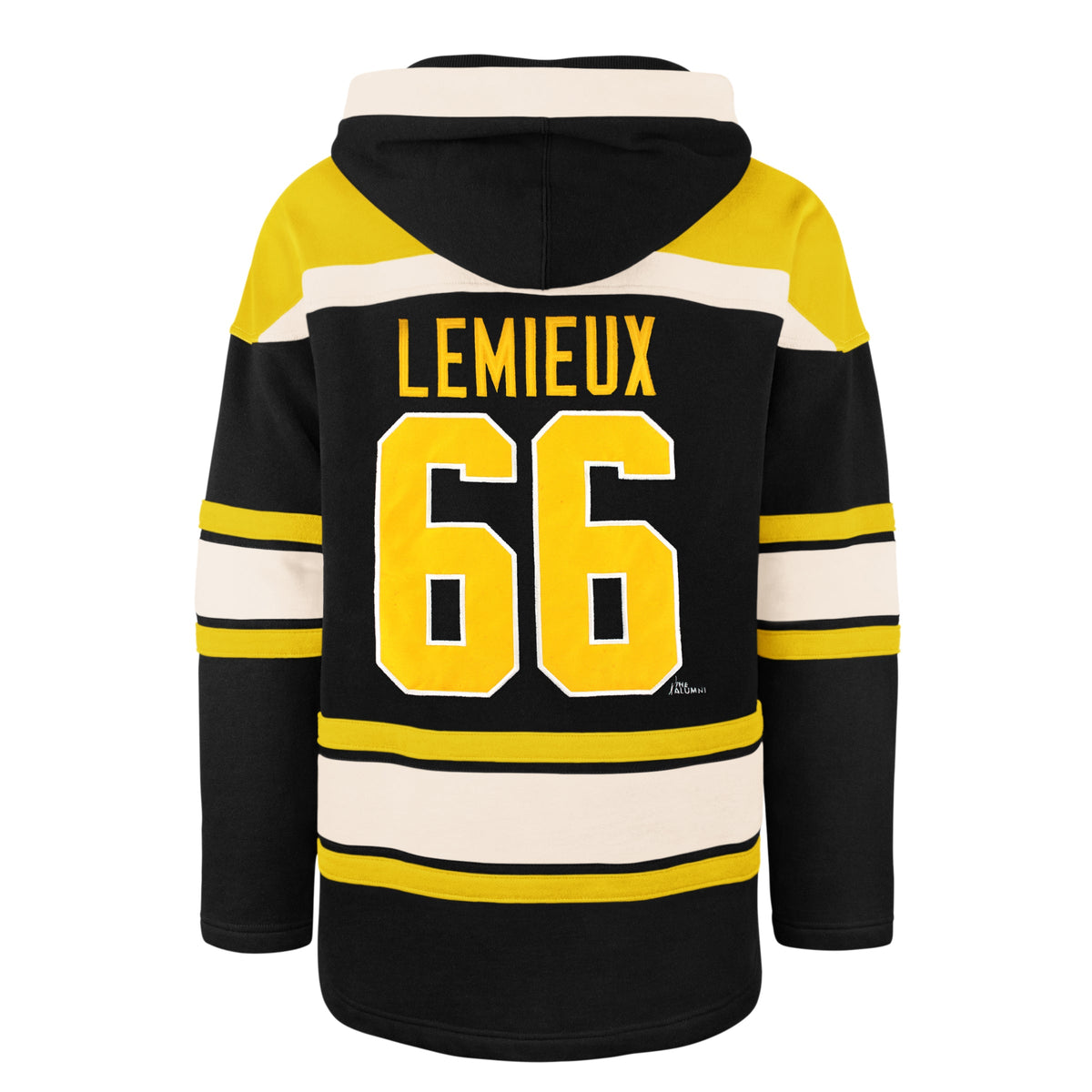 Mario Lemieux Pittsburgh Penguins NHL 47 Brand Men Alumni Black Heavyweight Lacer Hoodie product image 1, provided for