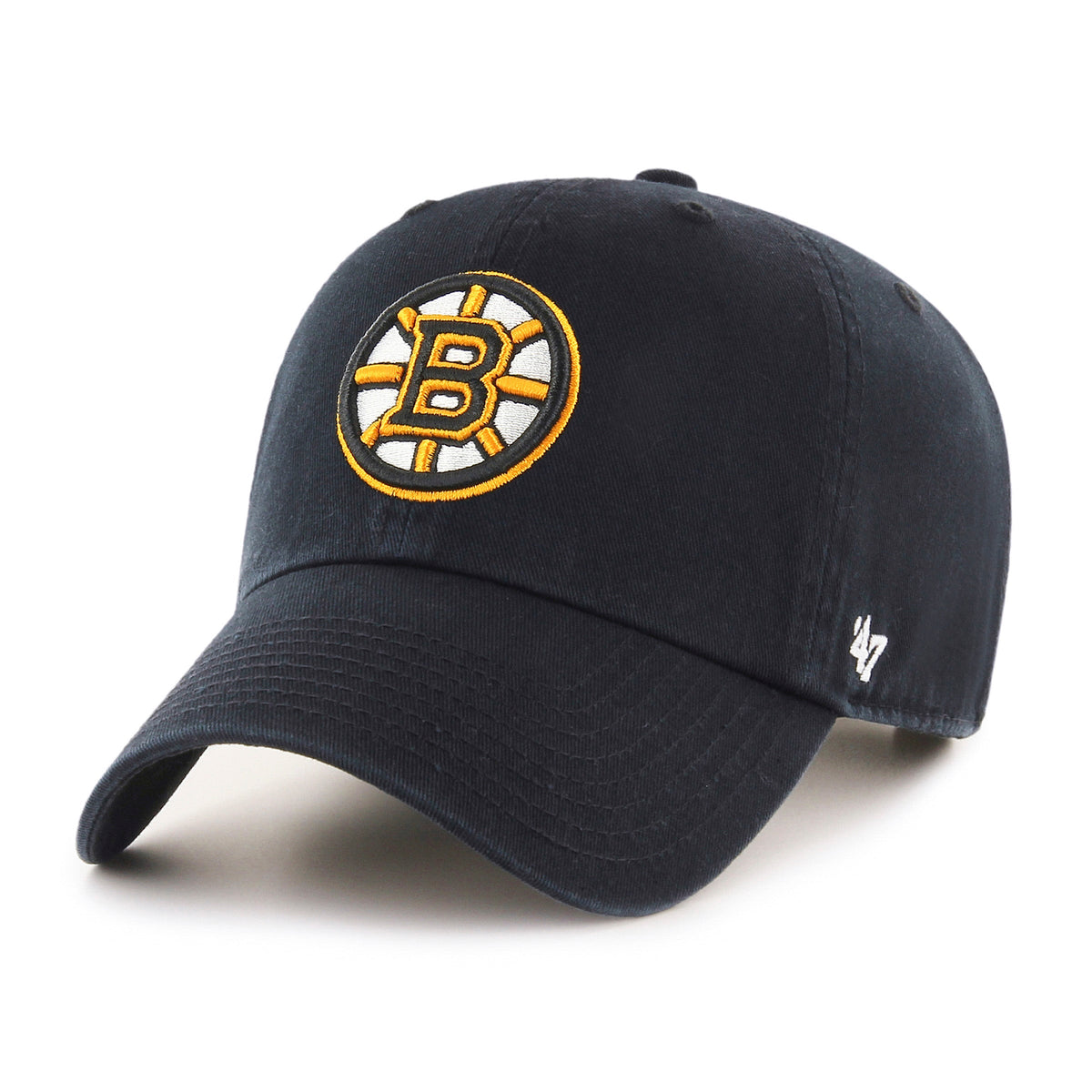 Boston Bruins NHL 47 Brand Men Black Clean Up Adjustable Hat product image 1, provided for visual reference and product
