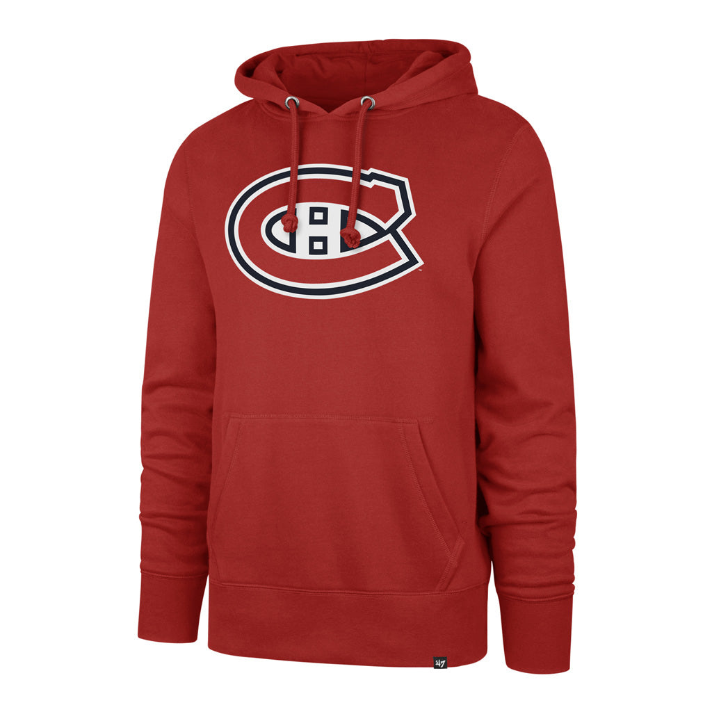 Montreal Canadiens NHL 47 Brand Men Red Imprint Headline Pullover Hoodie product image 1, provided for visual reference and